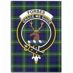 Forbes Modern Tartan Crest Area Rug