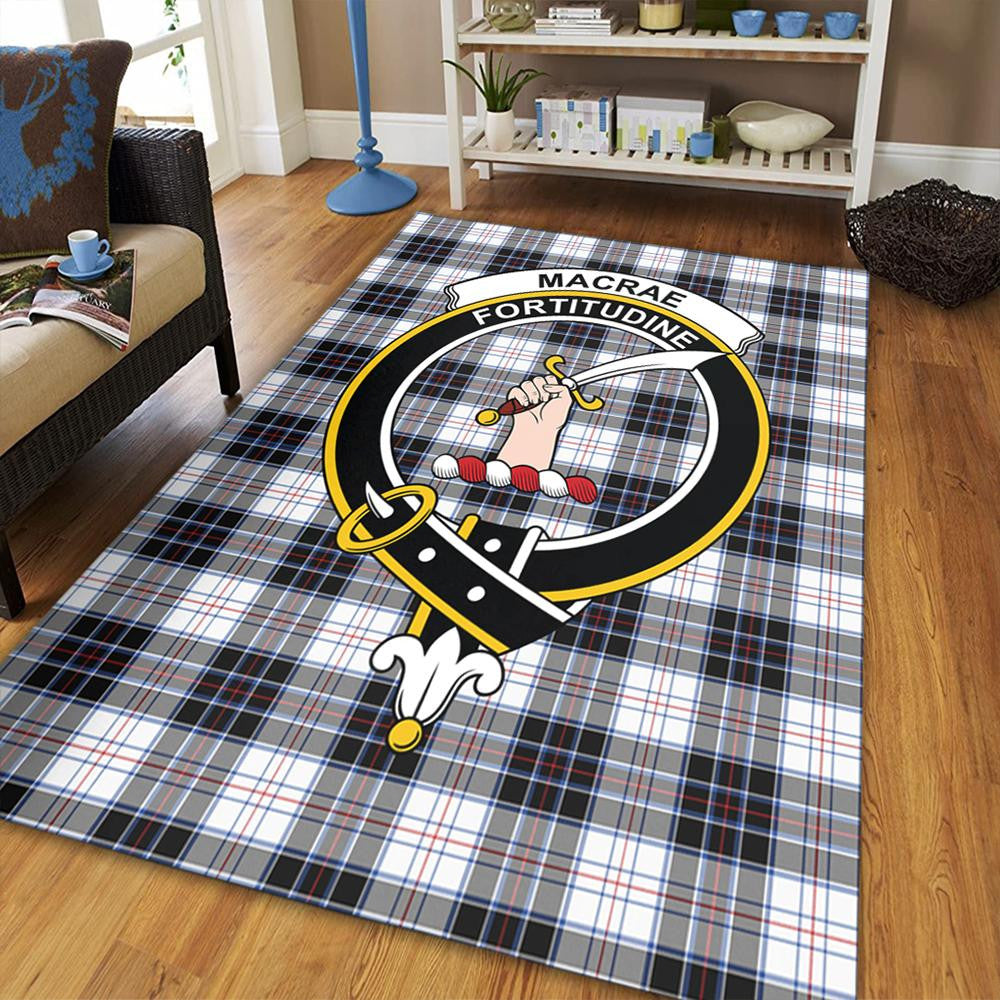 MacRae Dress Modern Tartan Crest Area Rug