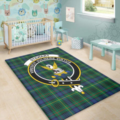 Stewart Hunting Modern Tartan Crest Area Rug