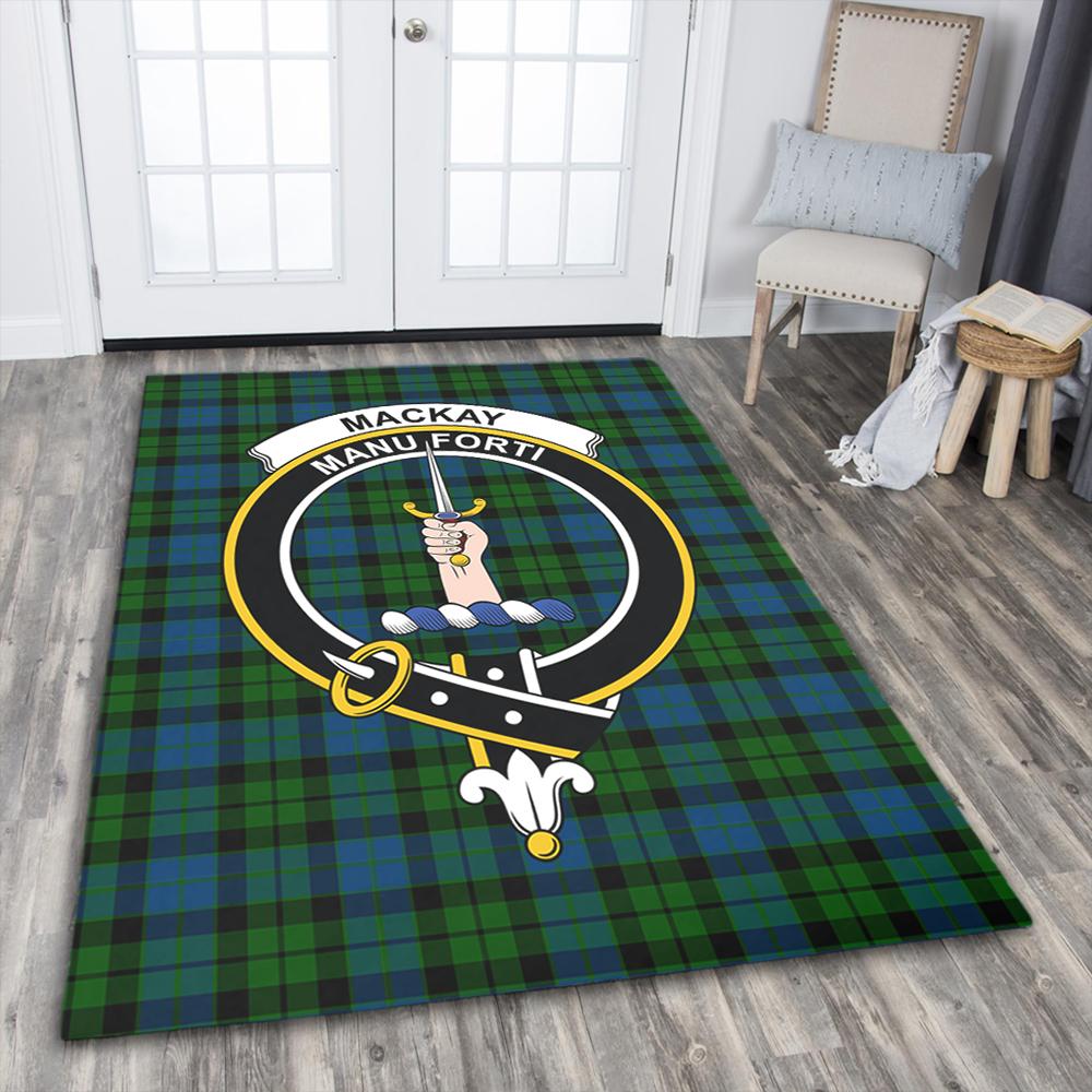 MacKay Modern Tartan Crest Area Rug