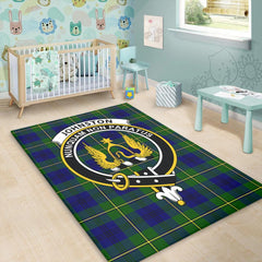 Johnston Modern Tartan Crest Area Rug