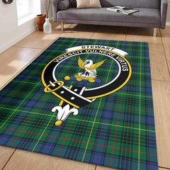 Stewart Hunting Modern Tartan Crest Area Rug