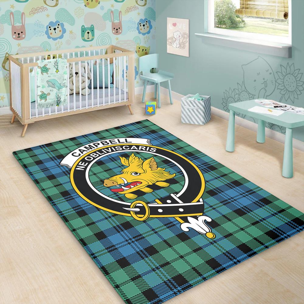 Campbell Ancient 01 Tartan Crest Area Rug