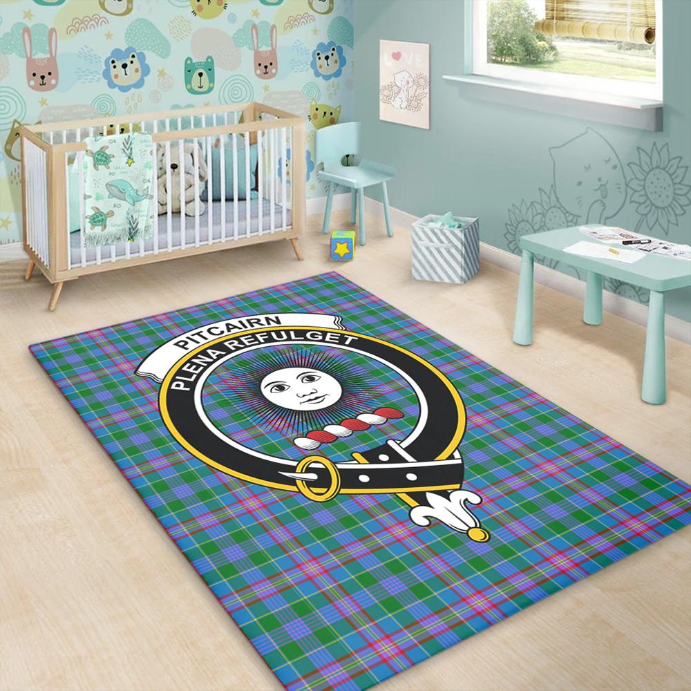 Pitcairn Hunting Tartan Crest Area Rug