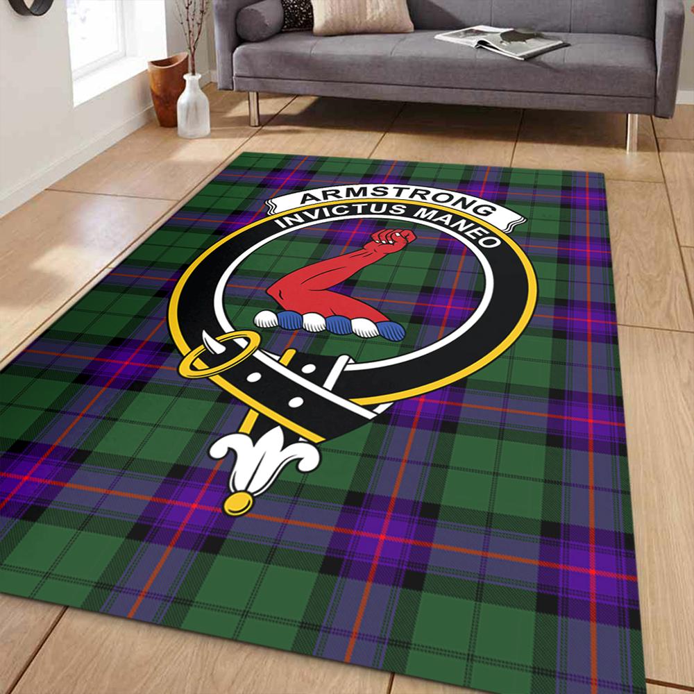 Armstrong Modern Tartan Crest Area Rug