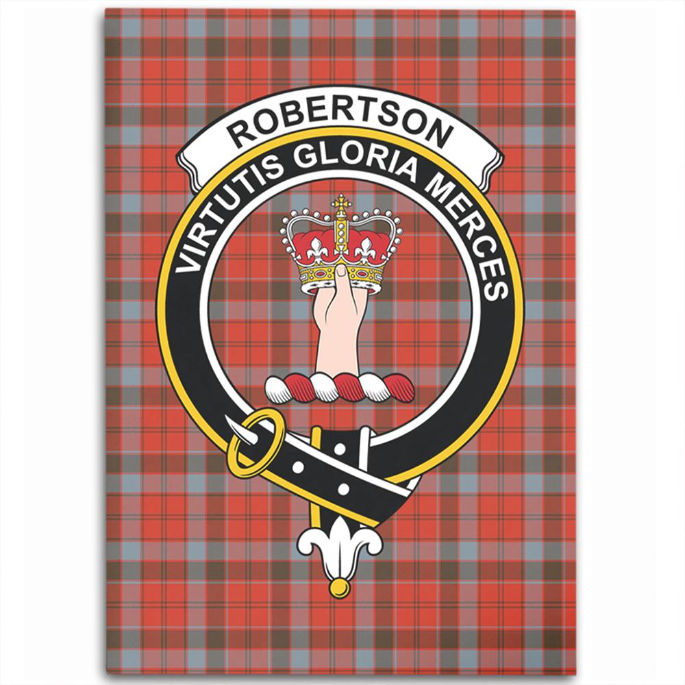 Robertson Weathered Tartan Crest Area Rug