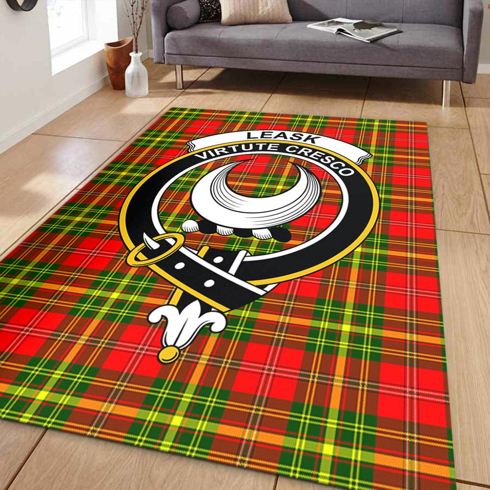 Leask Tartan Crest Area Rug