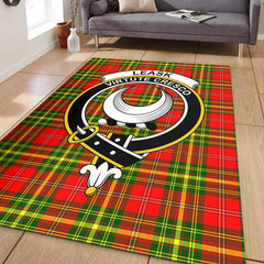 Leask Tartan Crest Area Rug