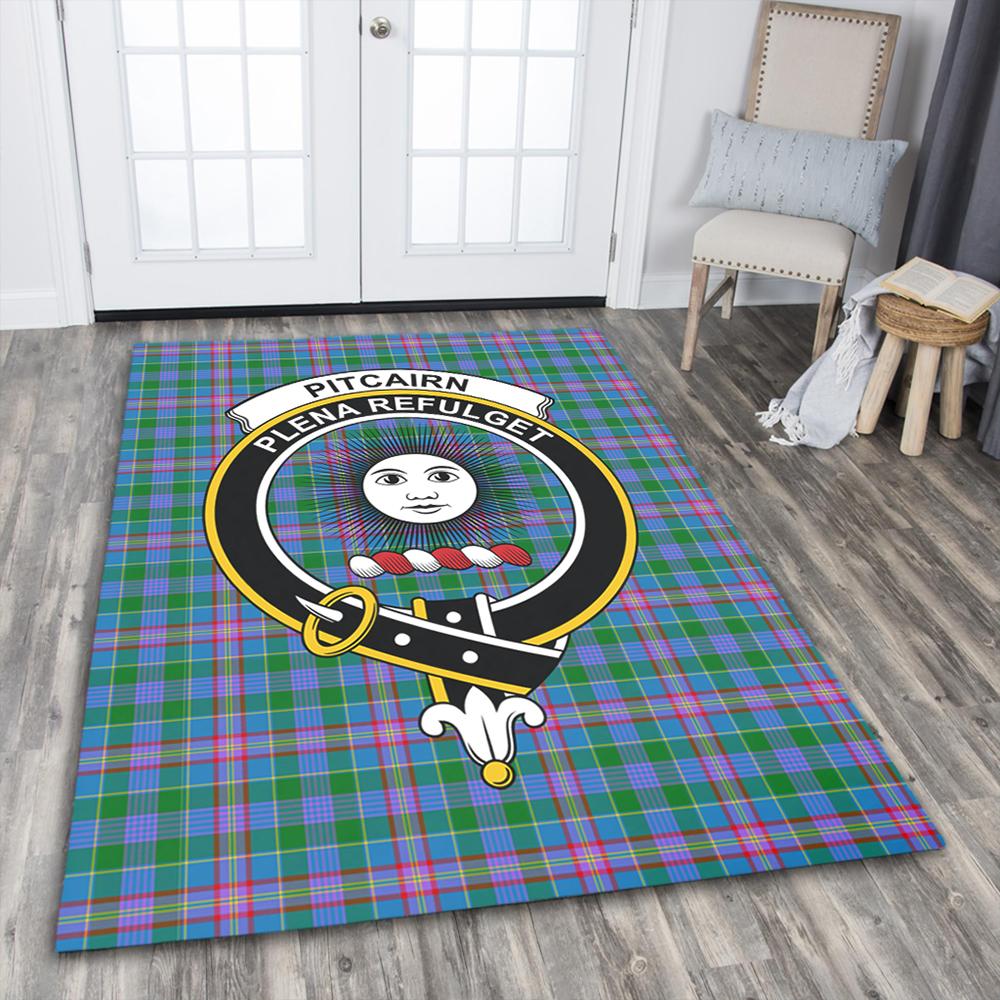 Pitcairn Hunting Tartan Crest Area Rug