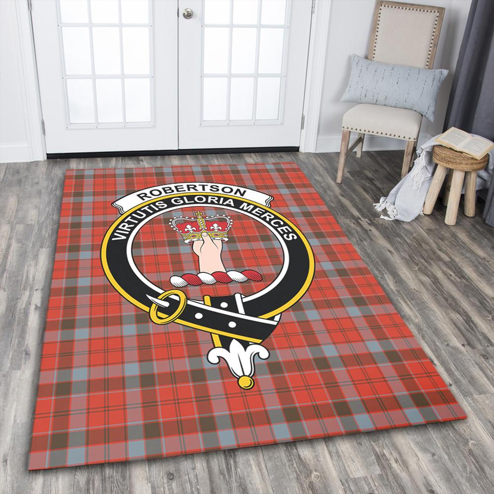 Robertson Weathered Tartan Crest Area Rug