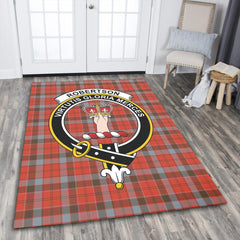 Robertson Weathered Tartan Crest Area Rug