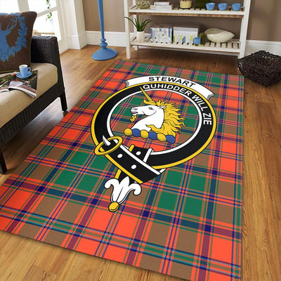 Clan Stewart of Appin Ancient Tartan Crest Rug – Scottish Highland Carpet for Living Room, Celtic Home Decor & Scotland Gift