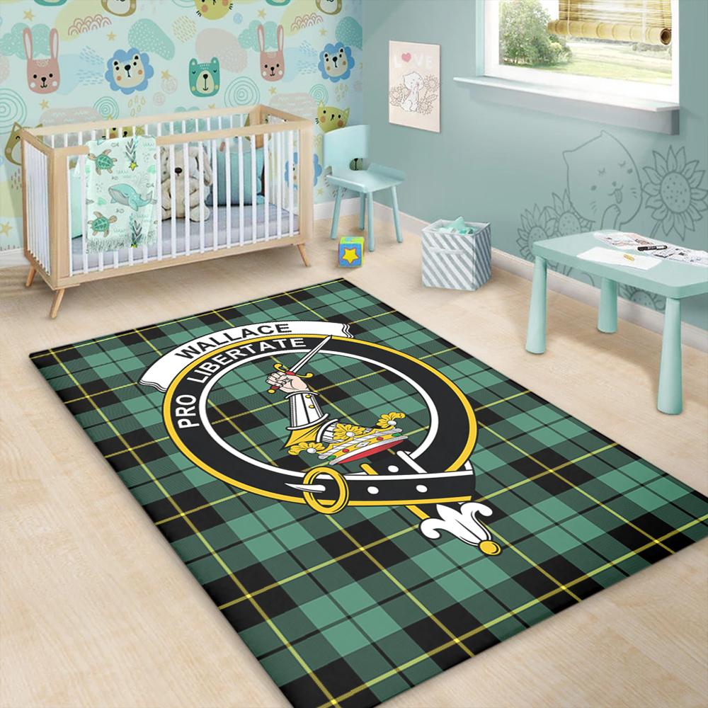 Wallace Hunting Ancient Tartan Crest Area Rug