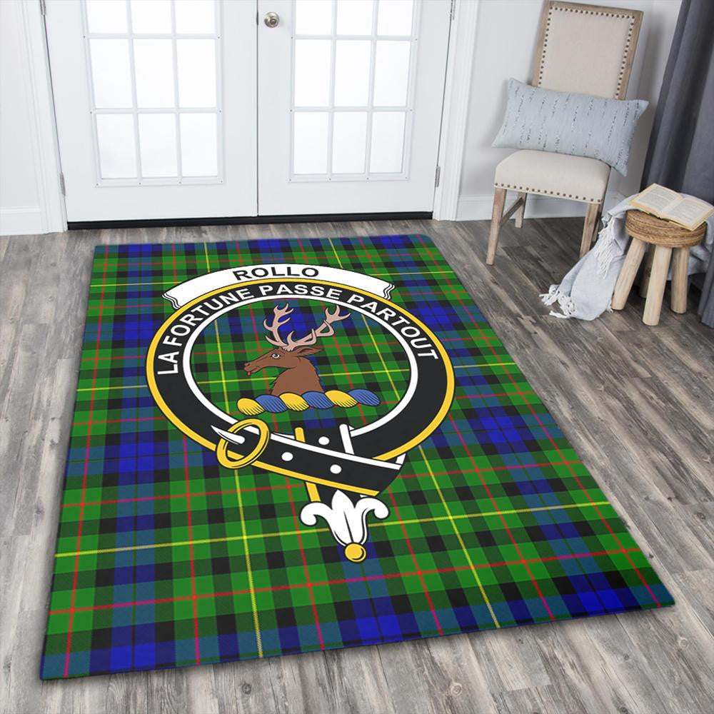 Rollo Modern Tartan Crest Area Rug