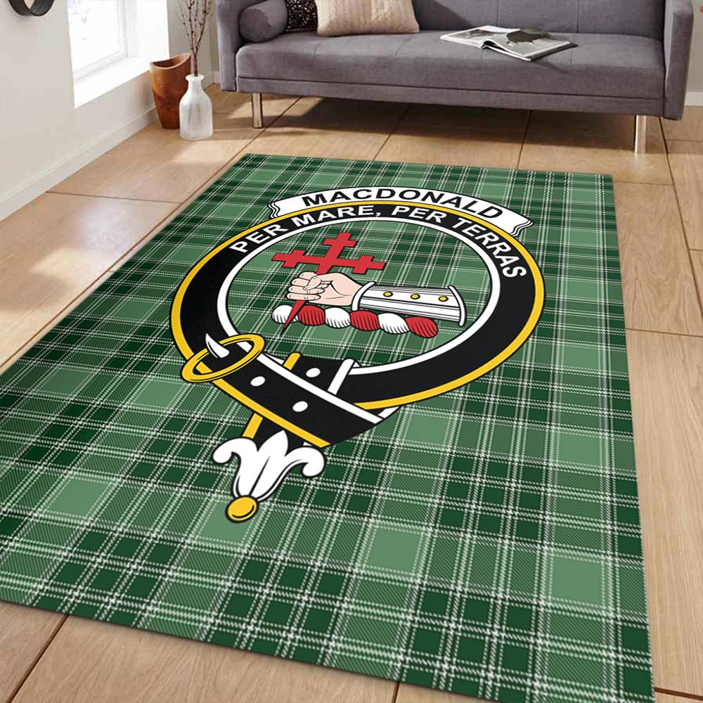 MacDonald Lord of the Isles Hunting Tartan Crest Area Rug