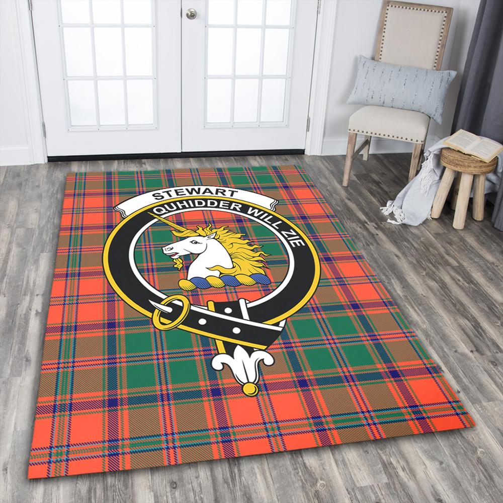 Stewart of Appin Ancient Tartan Crest Area Rug