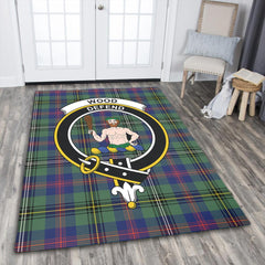Wood Modern Tartan Crest Area Rug