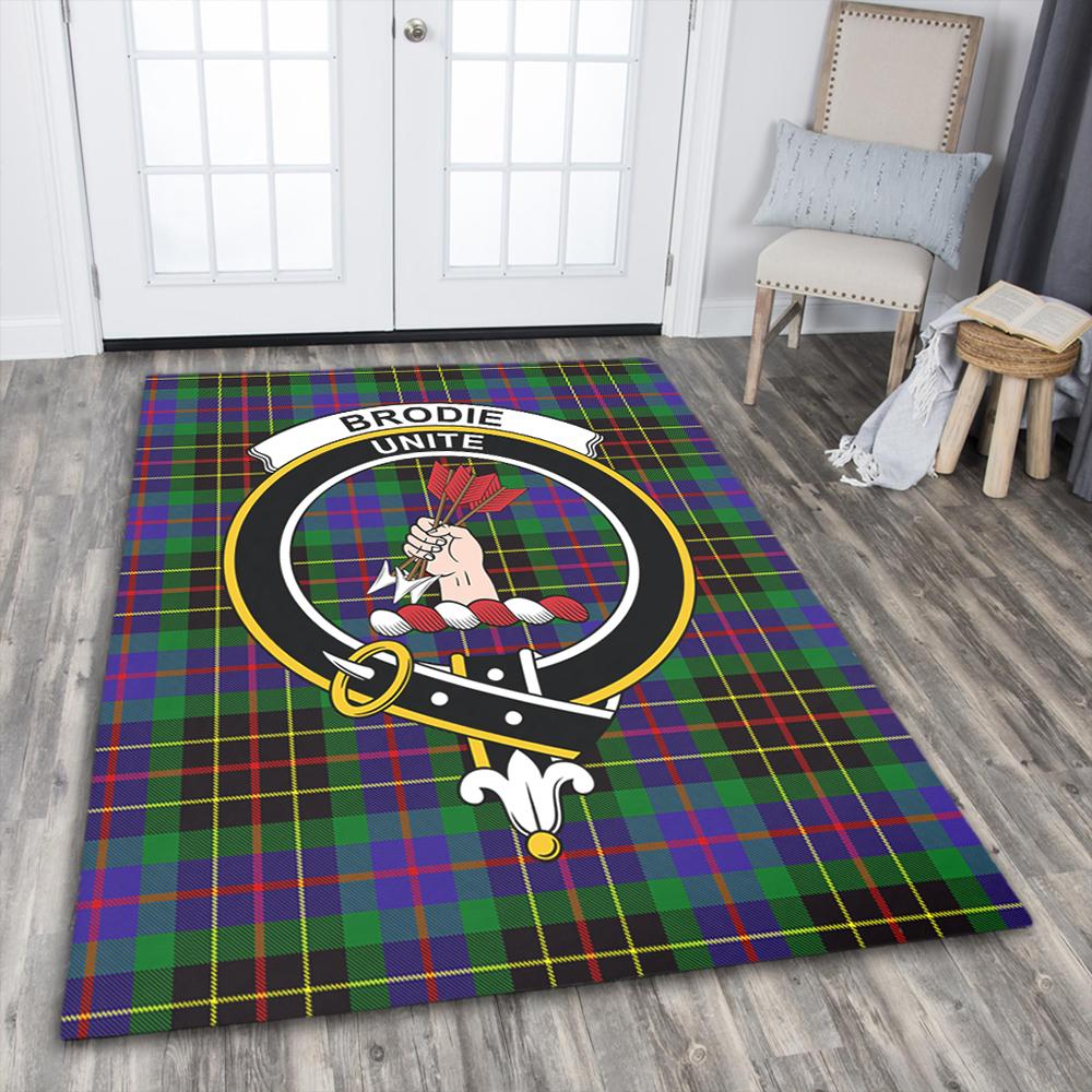 Brodie Hunting Modern Tartan Crest Area Rug