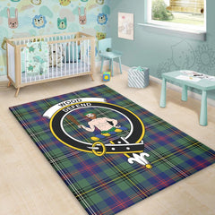 Wood Modern Tartan Crest Area Rug