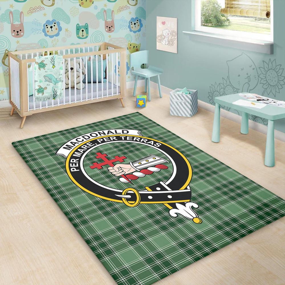 MacDonald Lord of the Isles Hunting Tartan Crest Area Rug