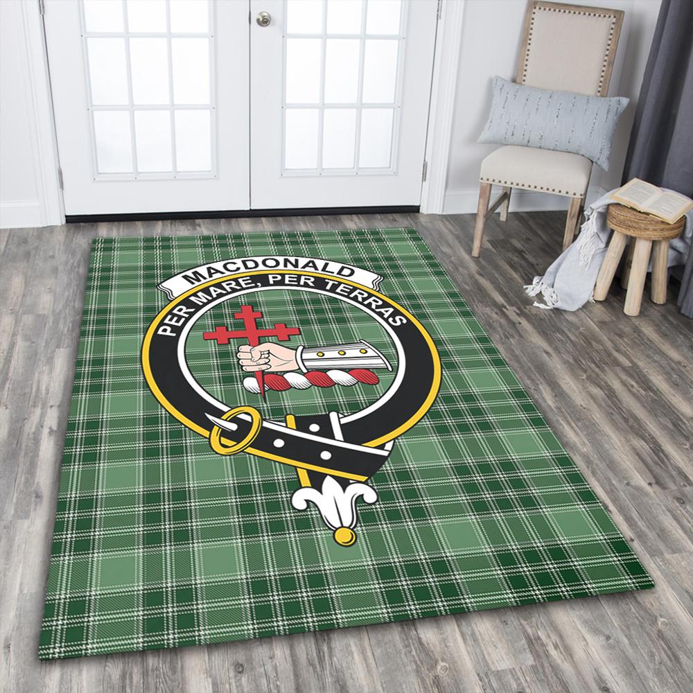 MacDonald Lord of the Isles Hunting Tartan Crest Area Rug