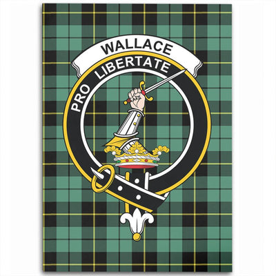 Clan Wallace Hunting Ancient Tartan Crest Rug – Scottish Highland Carpet for Living Room, Celtic Home Decor & Scotland Gift