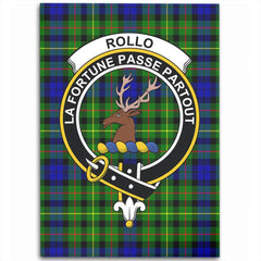 Rollo Modern Tartan Crest Area Rug