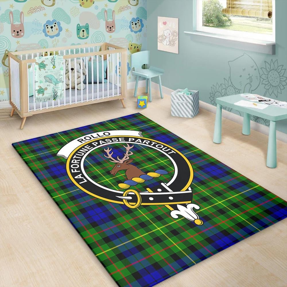 Rollo Modern Tartan Crest Area Rug