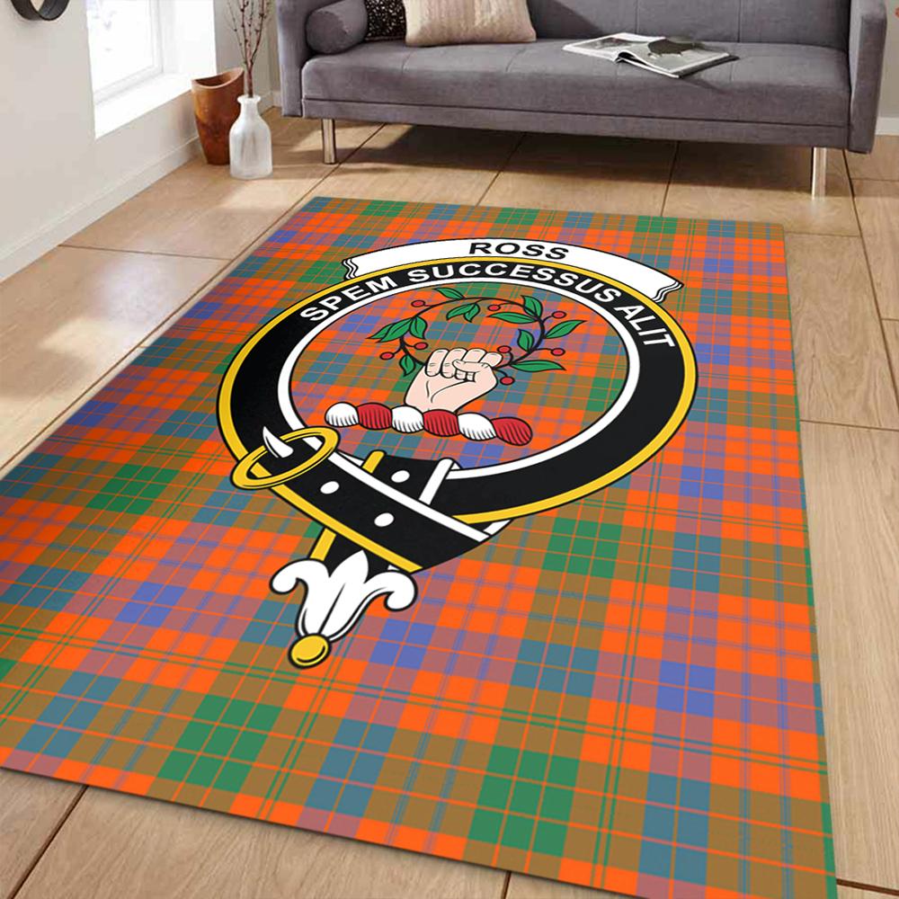 Ross Ancient Tartan Crest Area Rug