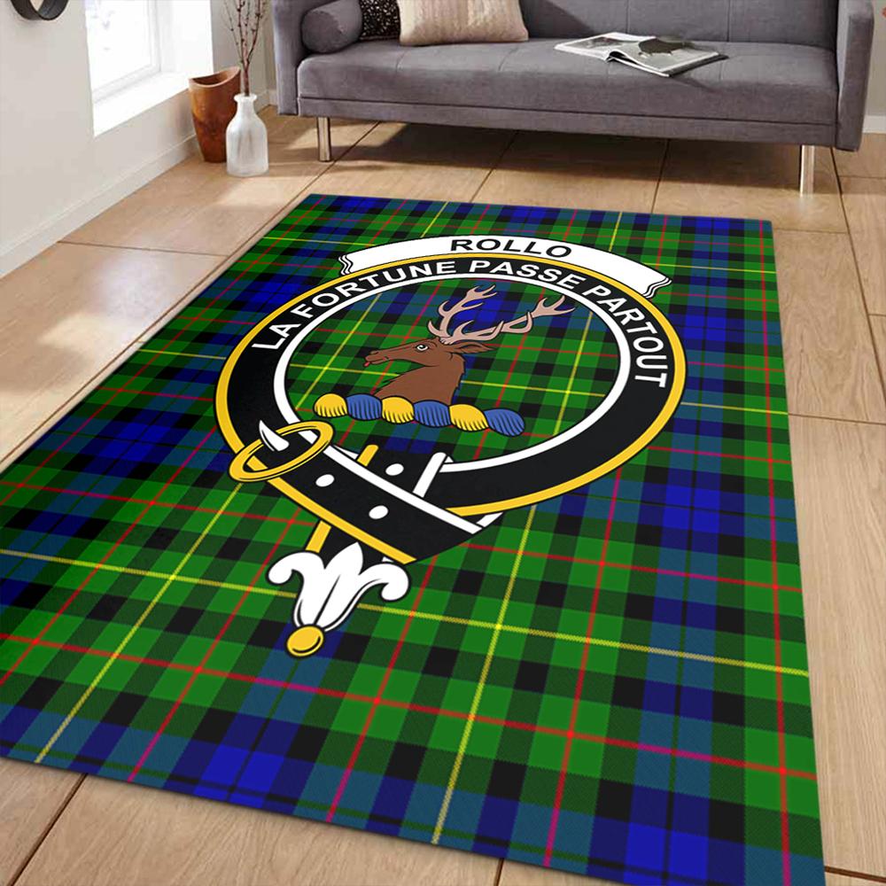 Rollo Modern Tartan Crest Area Rug