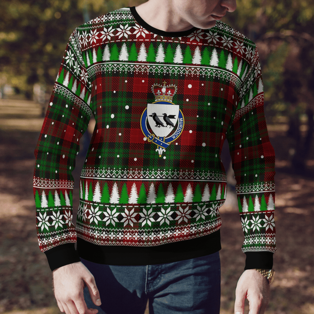 Clan Murdock Crest Tartan Christmas Ugly Sweater MX82 Murdock Crest Tartan Tartan Ugly Sweater