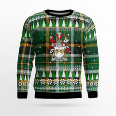 Clan Collins Coat Of Arms Christmas Ugly Sweater KV23 Collins Coat Of Arms Tartan Ugly Sweater