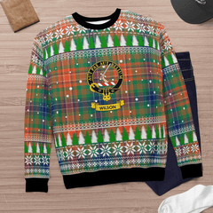 Clan Wilson Ancient Crest Tartan Christmas Ugly Sweater RP80 Wilson Ancient Crest Tartan Tartan Ugly Sweater