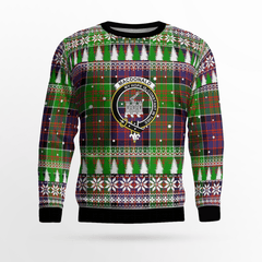 Clan MacDonald of Clanranald Crest Tartan Christmas Ugly Sweater LY44 MacDonald of Clanranald Crest Tartan Tartan Ugly Sweater