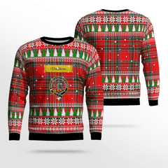 Clan MacBean Modern Crest Tartan Christmas Ugly Sweater JV40 MacBean Modern Crest Tartan Tartan Ugly Sweater