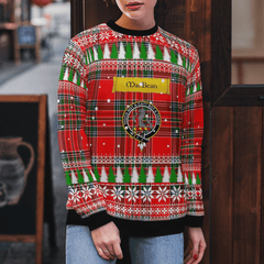 Clan MacBean Modern Crest Tartan Christmas Ugly Sweater JV40 MacBean Modern Crest Tartan Tartan Ugly Sweater