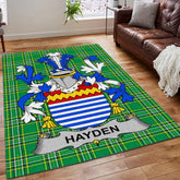 Proud Irish Heritage Area Rug, Hayden Or O'Hayden Ireland Irish National Tartan Rug, Gifts for Irish - D20
