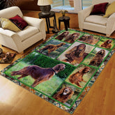 Natural Born Historian Rug, Irish Setter Glamorous Dog! Printing Floor Mat Carpet, Irish Setter Natural Rug, Gifts for Natural - D20
