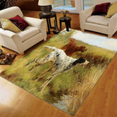 English Bulldog Printing Floor Mat Carpet, Mini English Bulldog Area Rug, English And Irish Setter Rug, Gifts for Irish Setter - D20