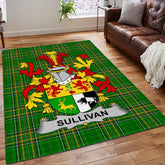 Irish Area Rug, Tartan Rug, Sullivan Or O'Sullivan Ireland Irish National Tartan Rug, Gifts for Ireland - D20