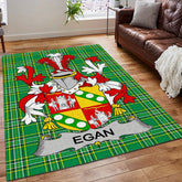 Proud Irish Heritage Women Area Rug, Irish Printing Floor Mat Carpet, Egan Or Mcegan Ireland Irish National Tartan Rug, Gifts for Ireland - D20