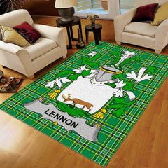 Ireland Printing Floor Mat Carpet, Scottish Tartan Bear Rug, Lennon Or O'Lennon Ireland Irish National Tartan Rug, Gifts for Ireland - D20