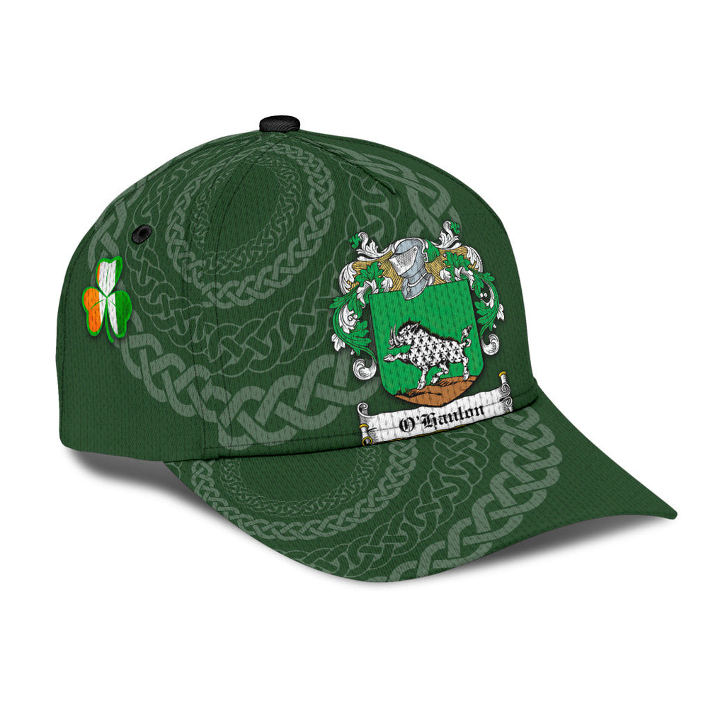 Clan Ohanlon Coat Of Arms - Irish Family Crest St Patrick's Day Classic CapDP73 Classic Cap - Ohanlon Coat Of Arms St Patrick's Day Classic Cap Irish Cap