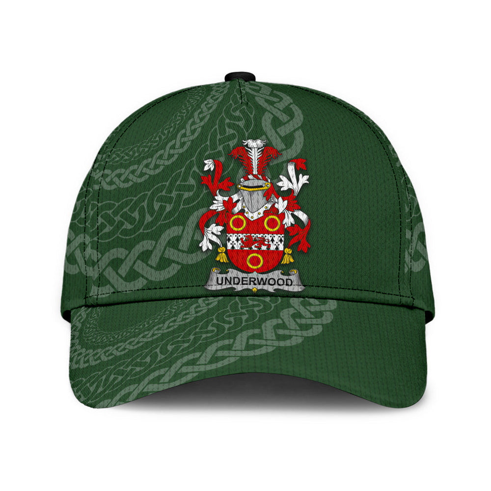 Clan Underwood Coat Of Arms - Irish Family Crest St Patrick's Day Classic CapRZ64 Classic Cap - Underwood Coat Of Arms St Patrick's Day Classic Cap Irish Cap