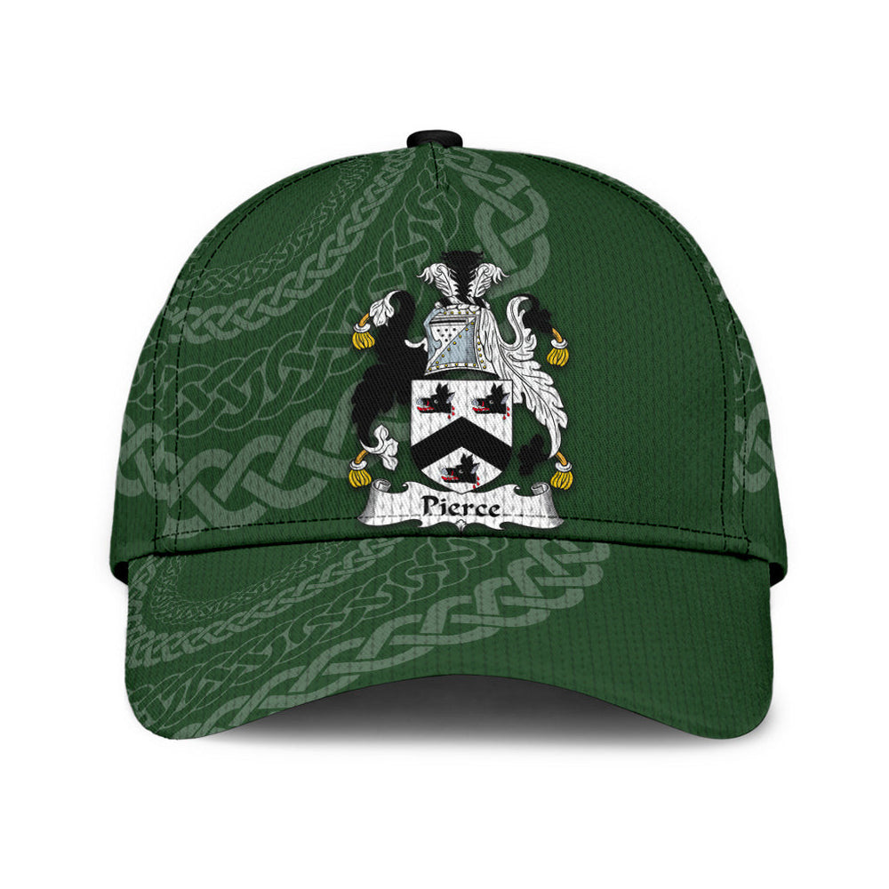 Clan Pierce Coat Of Arms - Irish Family Crest St Patrick's Day Classic CapUP47 Classic Cap - Pierce Coat Of Arms St Patrick's Day Classic Cap Irish Cap