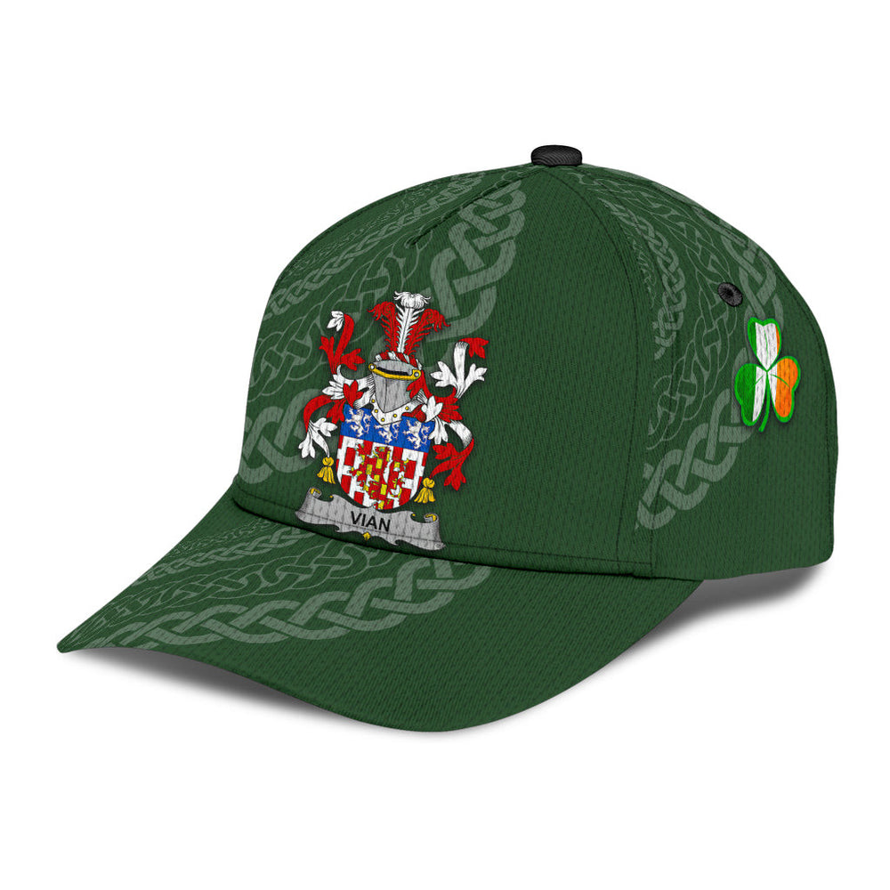 Clan Vian Coat Of Arms - Irish Family Crest St Patrick's Day Classic CapEK21 Classic Cap - Vian Coat Of Arms St Patrick's Day Classic Cap Irish Cap
