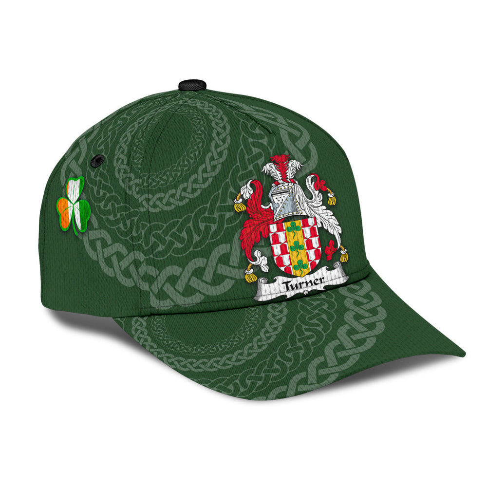 Clan Turner Coat Of Arms Irisharms - Irish Family Crest St Patrick's Day Classic CapJQ44 Classic Cap - Turner Coat Of Arms Irisharms St Patrick's Day Classic Cap Irish Cap