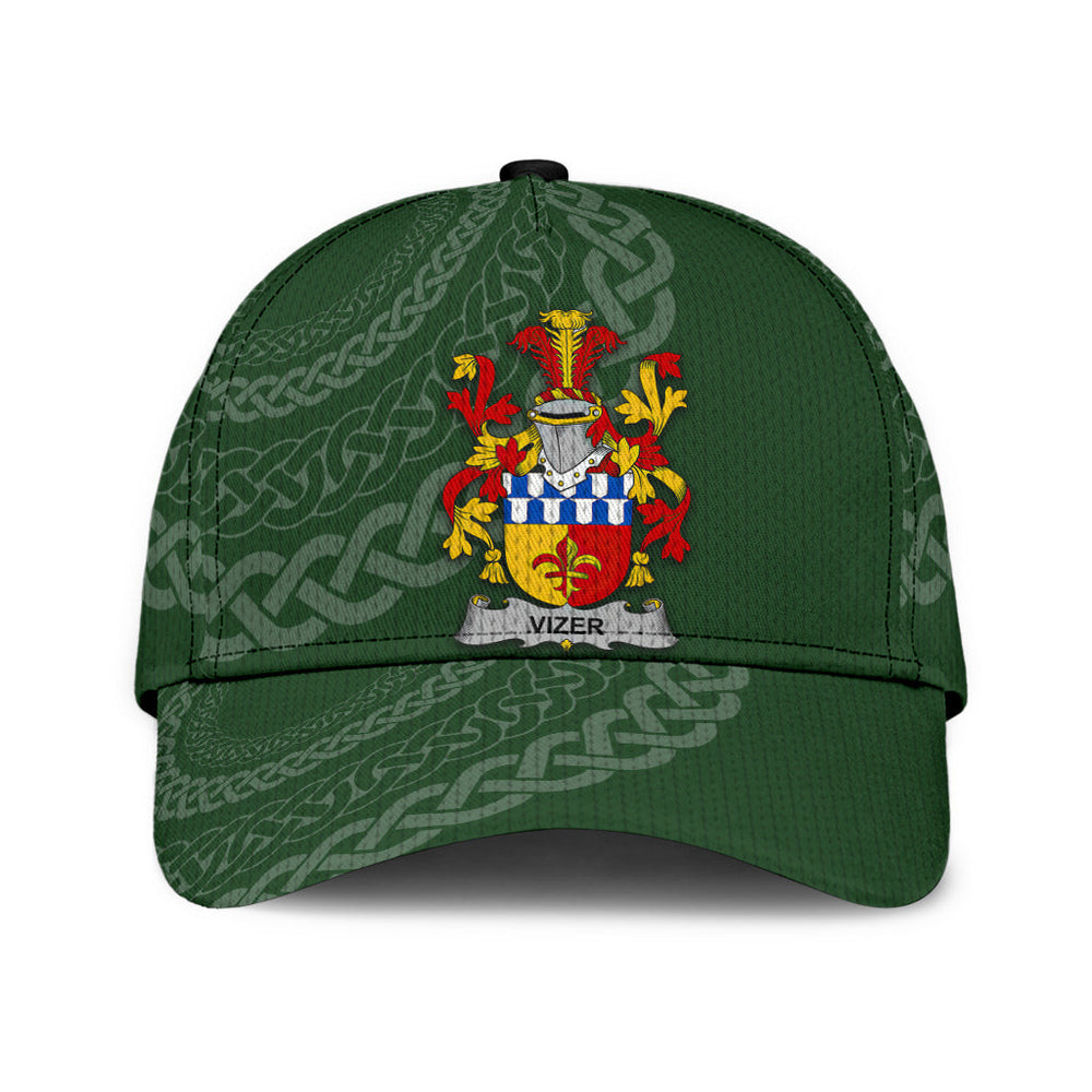 Clan Vizer Coat Of Arms - Irish Family Crest St Patrick's Day Classic CapFU11 Classic Cap - Vizer Coat Of Arms St Patrick's Day Classic Cap Irish Cap