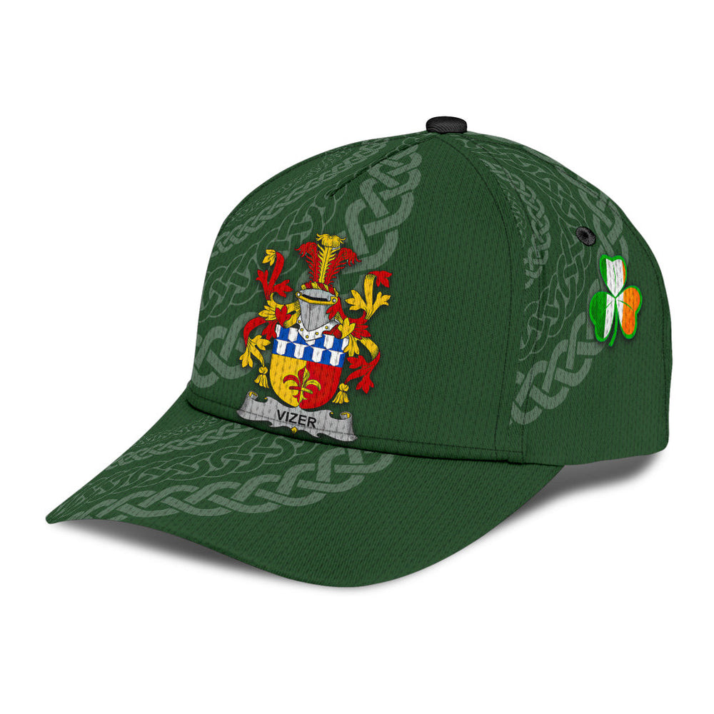 Clan Vizer Coat Of Arms - Irish Family Crest St Patrick's Day Classic CapFU11 Classic Cap - Vizer Coat Of Arms St Patrick's Day Classic Cap Irish Cap