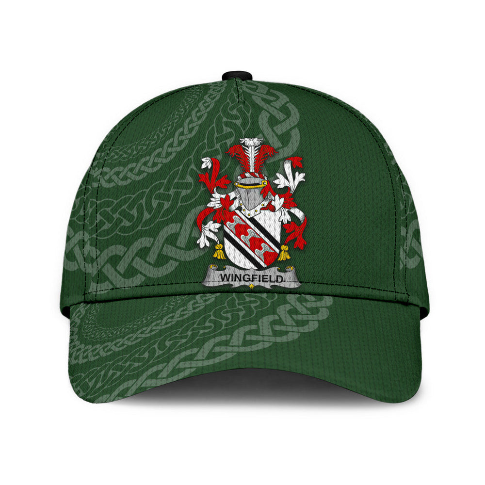 Clan Wingfield Coat Of Arms - Irish Family Crest St Patrick's Day Classic CapUQ93 Classic Cap - Wingfield Coat Of Arms St Patrick's Day Classic Cap Irish Cap